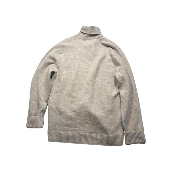 Old Navy Sweater Mens L Sweater Popover Heather Buttoned Popup Collar Gray 315‎ - Picture 2 of 8